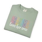 Grandma Loves Her Crew T-Shirt — Pastel Rainbow Grandma Gift