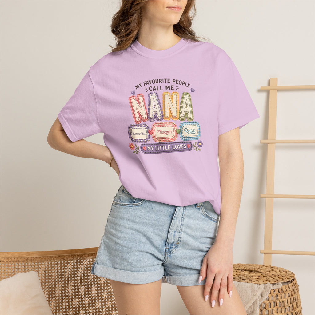Nana T-Shirt — "My Favourite People Call Me Nana" Floral Grandma Gift Tee