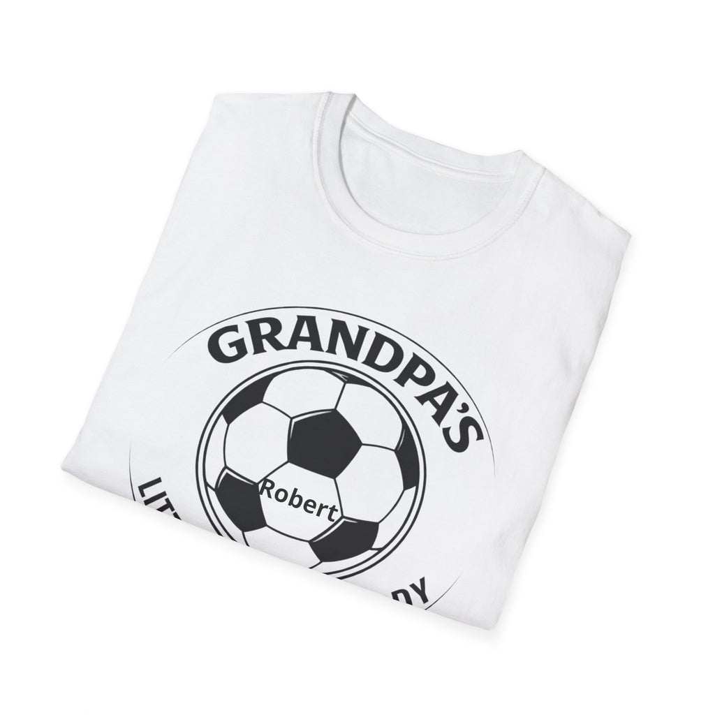 Grandpa's Little Football Buddy T-Shirt — Personalized Soccer Dad/Grandparent Gift