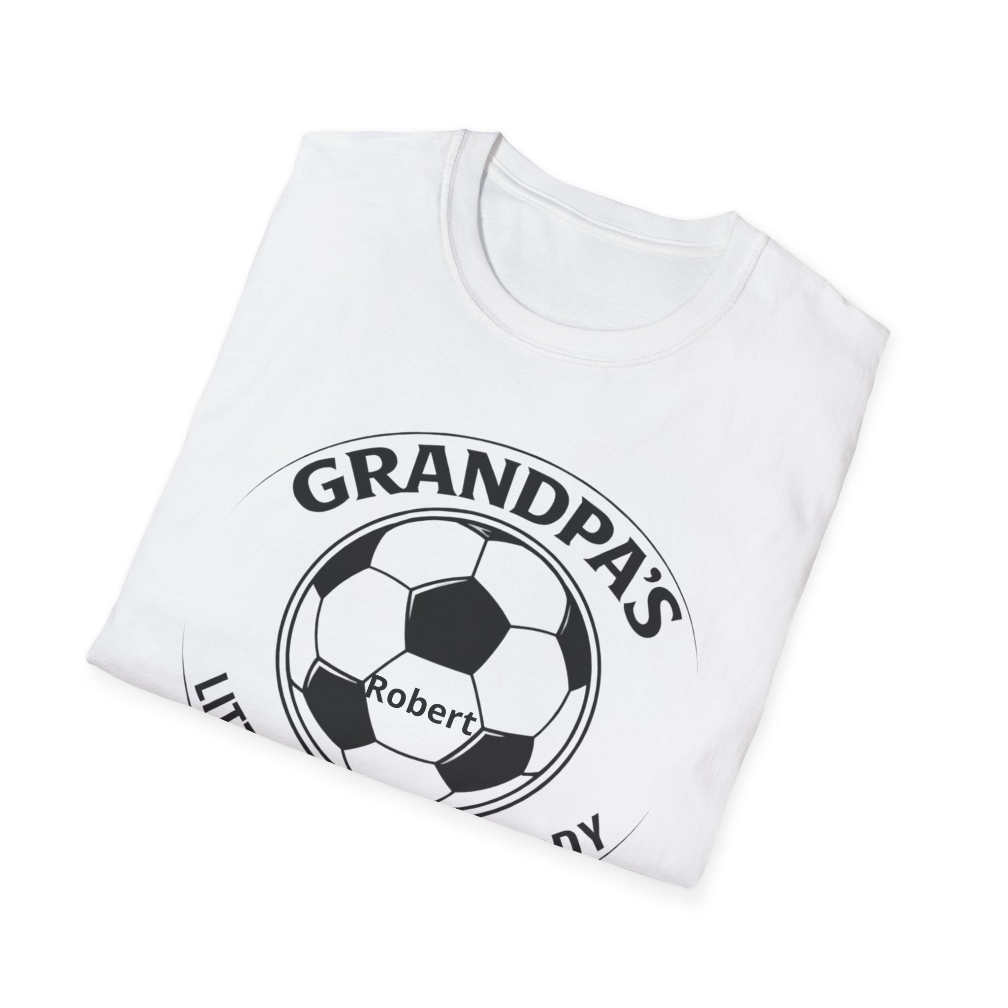 Grandpa's Little Football Buddy T-Shirt — Personalized Soccer Dad/Grandparent Gift