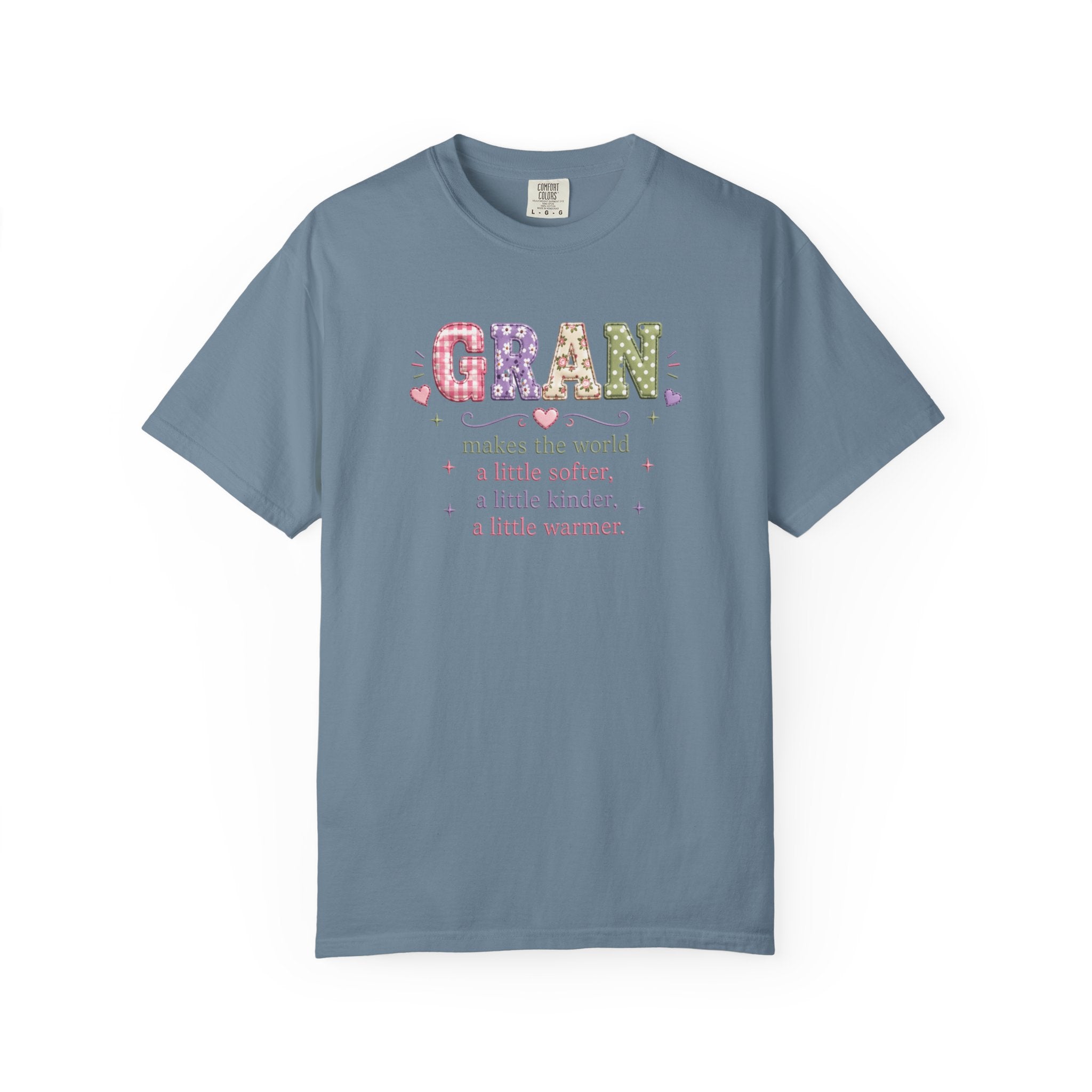 Gran Makes the World Softer T-Shirt – Gift for Grandma, Floral Vintage Lettering