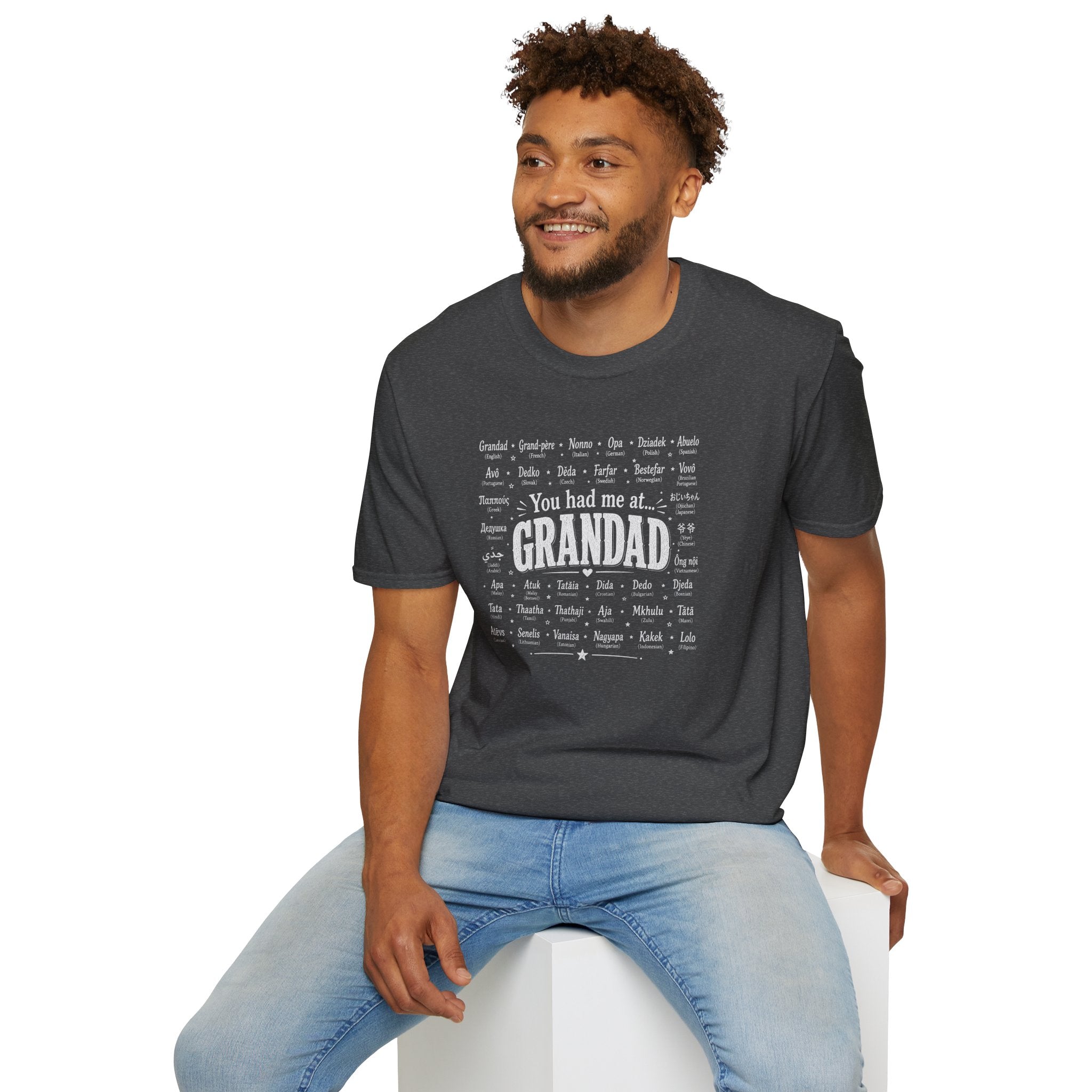 Grandad Word Cloud T-Shirt — "You had me at... GRANDAD" Father’s Day Gift