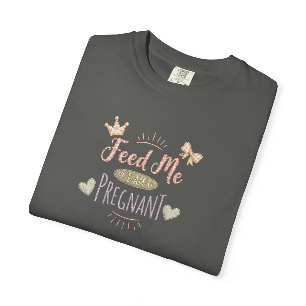 Pregnant 'Feed Me' Tee — Maternity Pregnancy Humor T-Shirt