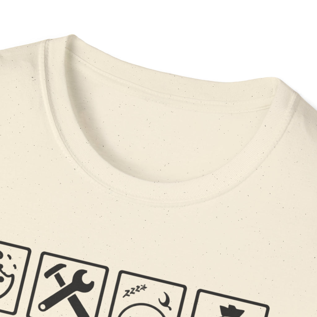 Grandad Warning T-Shirt — 'Warning: Spoils Grandkids & Hands Out Biscuits' Funny Grandpa Shirt