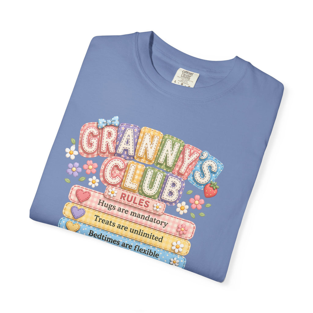 Granny's Club T‑Shirt – Cute Pastel 'Granny's Club' Rules Graphic Tee for Grandmothers