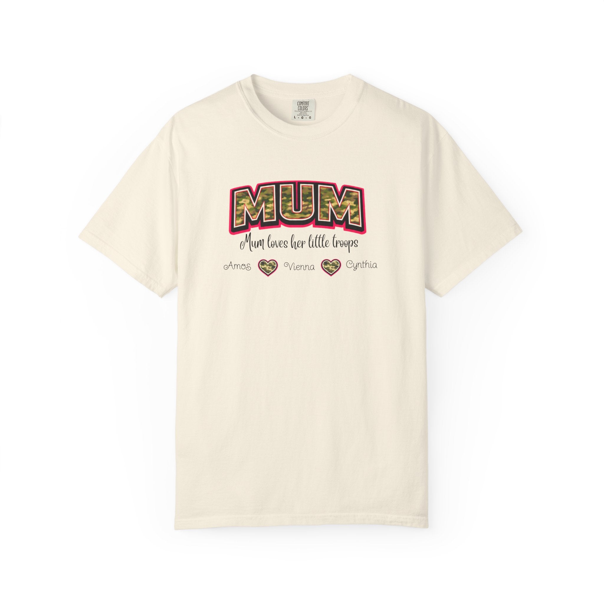Mum Camo Print T-Shirt – "Mum, Mum loves her little meows" Mother's Day Tee