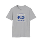 Temporary Fix Specialist T-Shirt — Funny Handyman / DIY Repair Crew Shirt