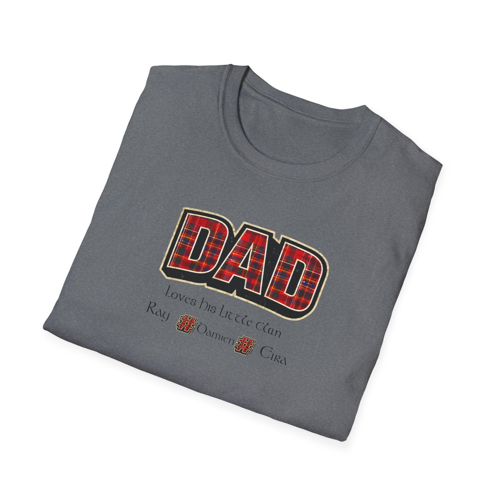 Dad Plaid Design T-Shirt – Rustic Father’s Day Gift