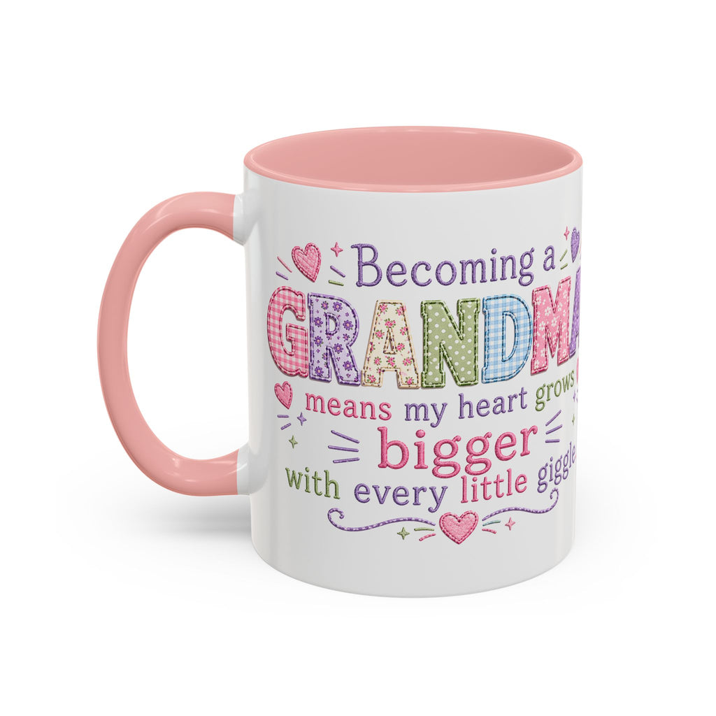 Grandma Coffee Mug - "Becoming a Grandma" Heartfelt Gift Accent Mug (11/15oz)