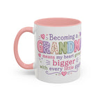Grandma Coffee Mug - "Becoming a Grandma" Heartfelt Gift Accent Mug (11/15oz)