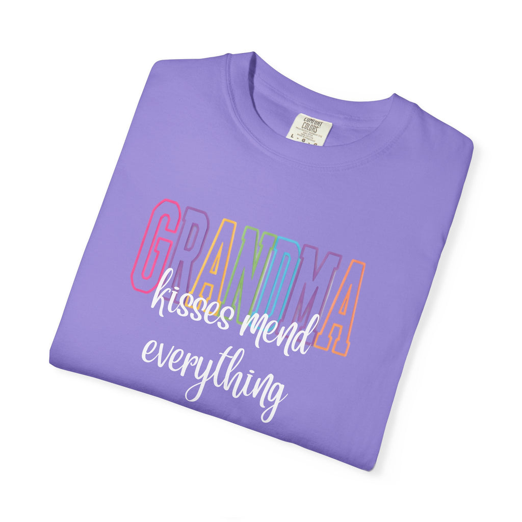 Grandma Pastel Rainbow T-Shirt — Retro Block Letter Grandma Tee