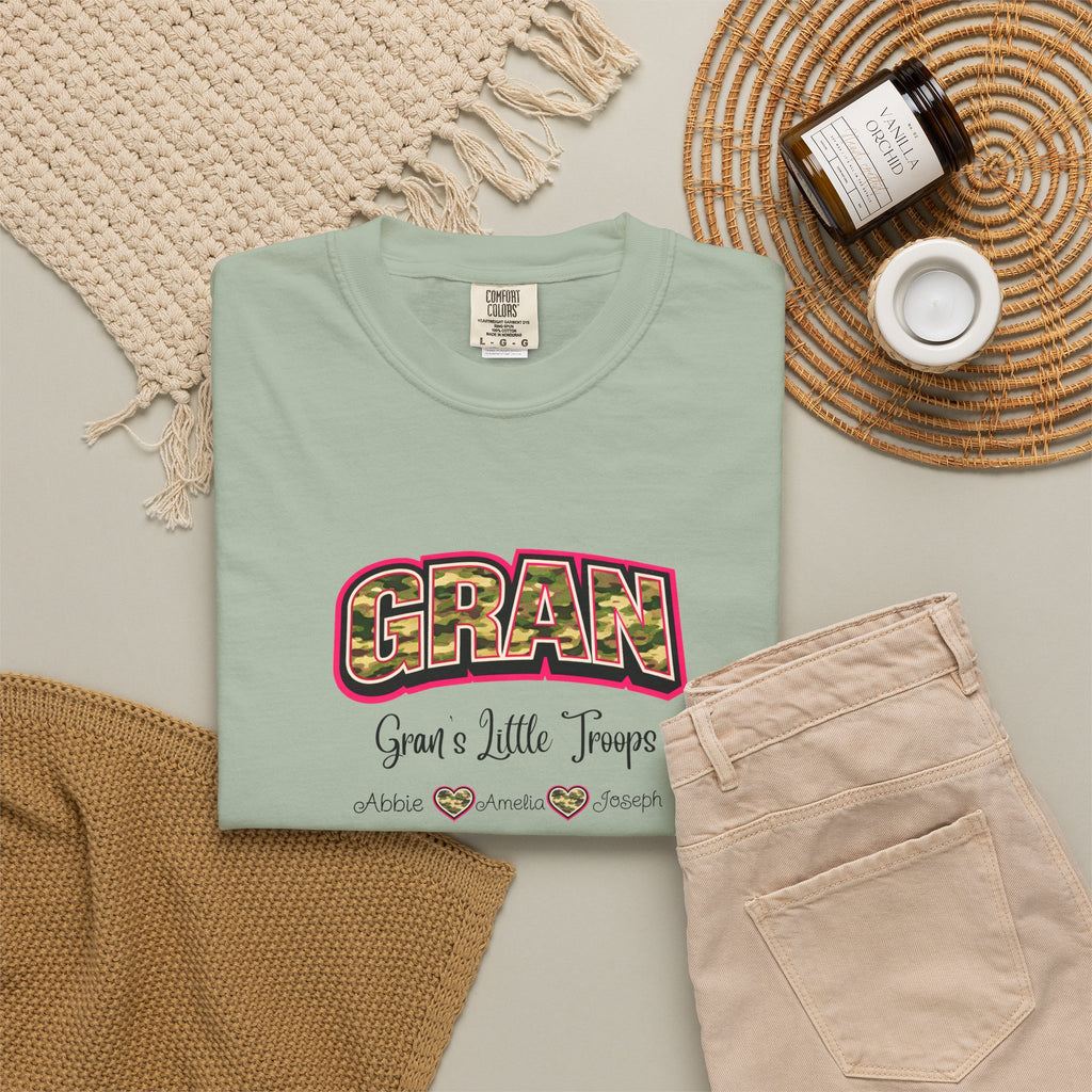 Gran Grandma T-Shirt — "Gran: Good a Little Trouble" Vintage Floral Tee