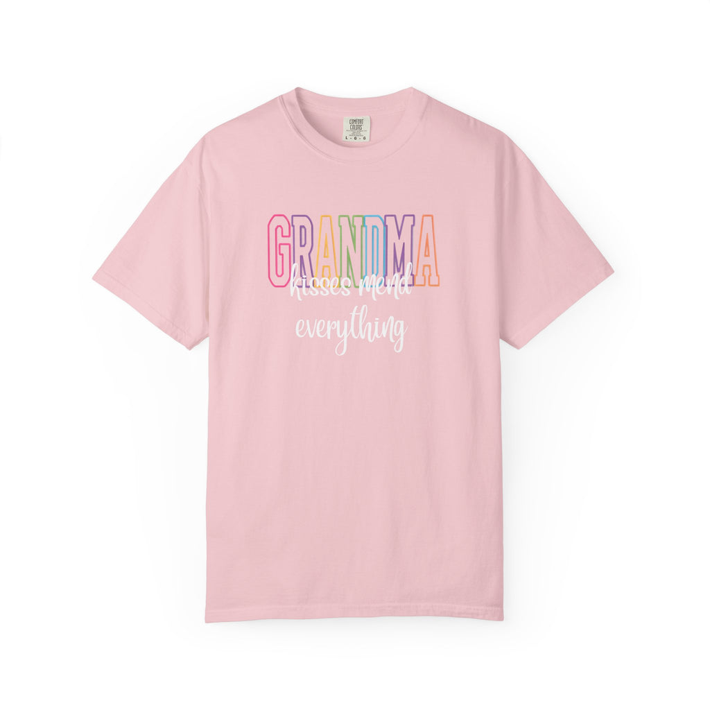 Grandma Pastel Rainbow T-Shirt — Retro Block Letter Grandma Tee