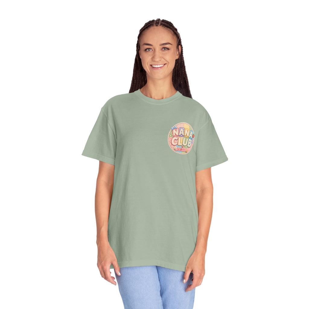 Nana Club T-Shirt — Retro Rainbow Badge Graphic