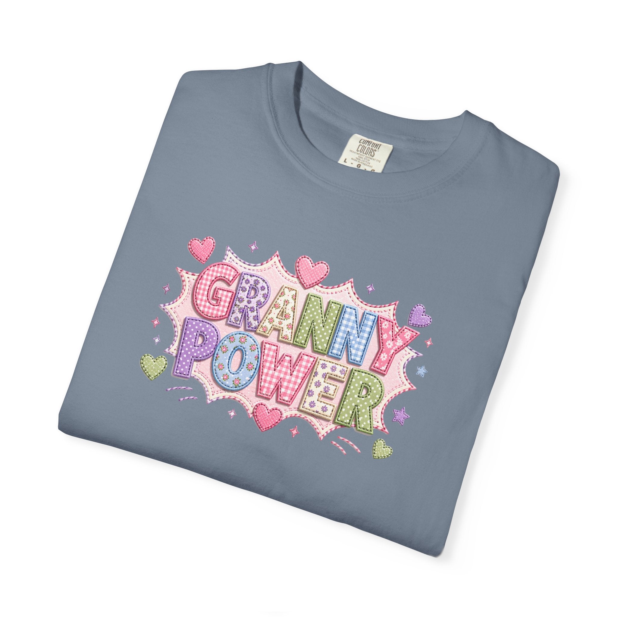 Granny Power T-Shirt — Retro Heart Graphic Tee for Grandmas