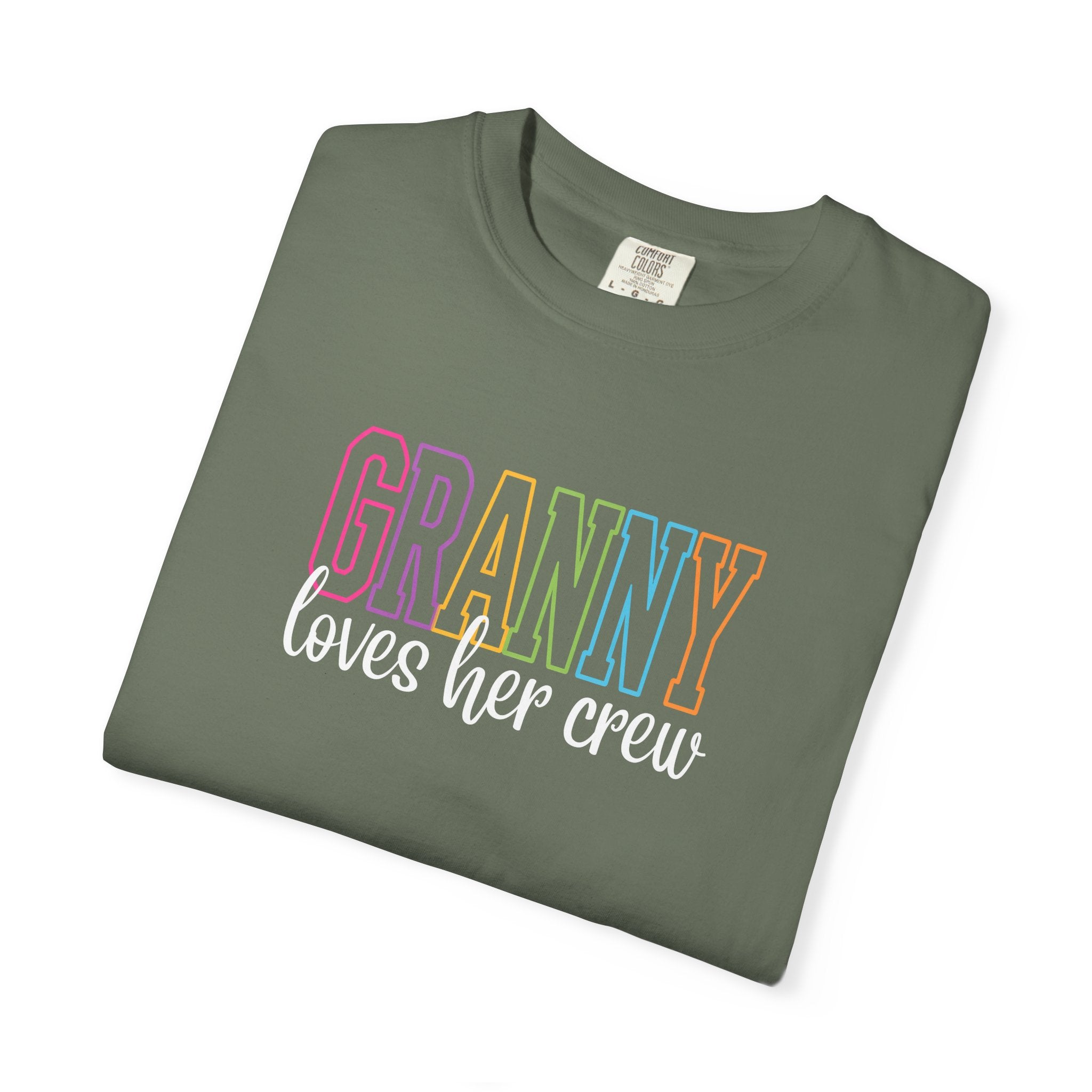 Grandma Loves Her Crew T‑Shirt — Pastel Family Grandma Tee