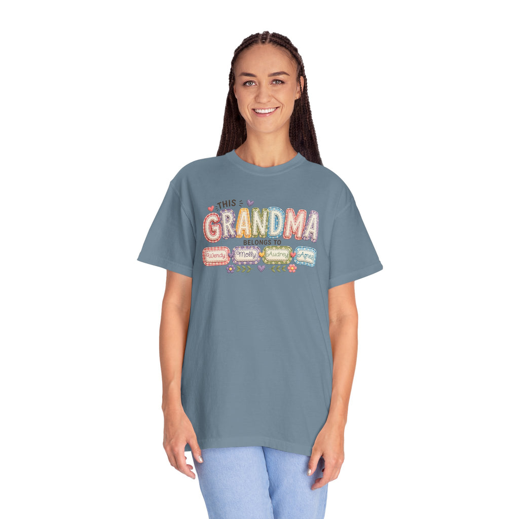Grandma Belongs To Cute Pastel Family Names T-Shirt