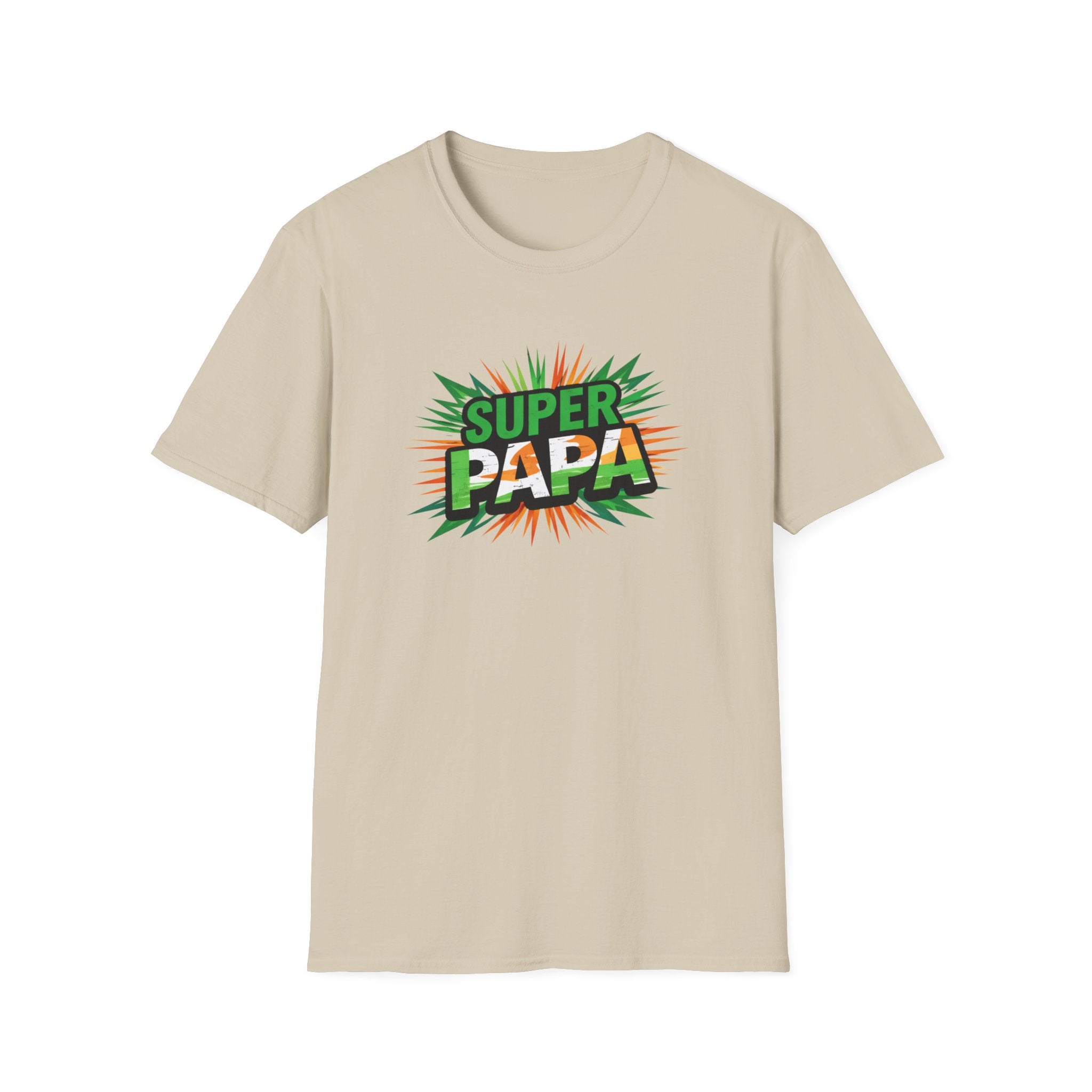 Super Papa Ireland Flag/Irish themed T-Shirt – Comic-Style Father’s Day Tee