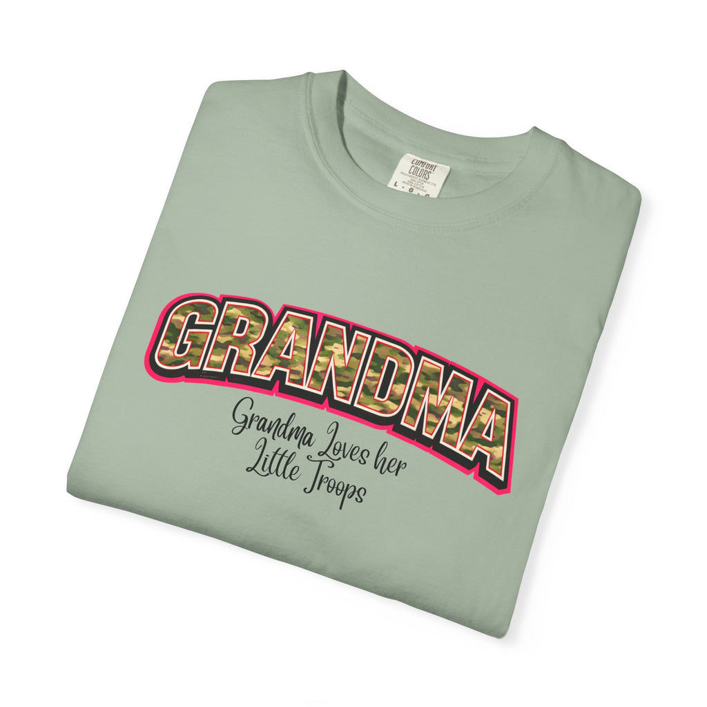 Grandma Floral Retro Tee — "Grandma: Grandkids Love Her a Little Teacup"