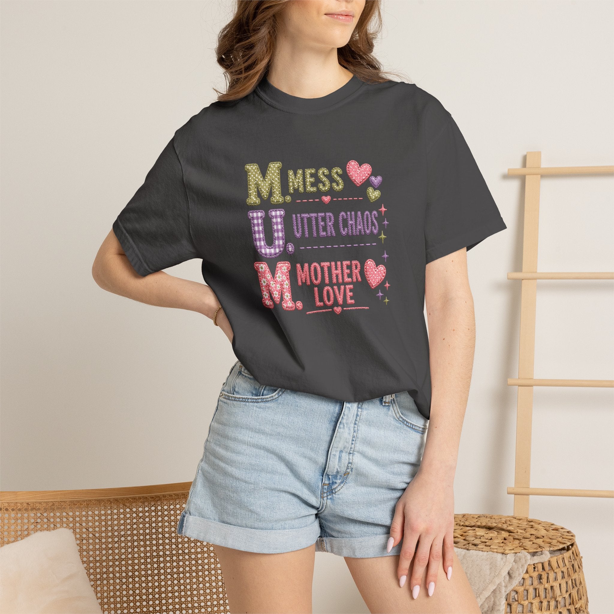 M.U.M. T‑Shirt — "Mess, Utter Chaos, Mother Love" Cute Mother's Day Tee
