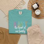 Grandma T-Shirt — "Grandma the Heart of Our Family" Pastel Comfort Tee