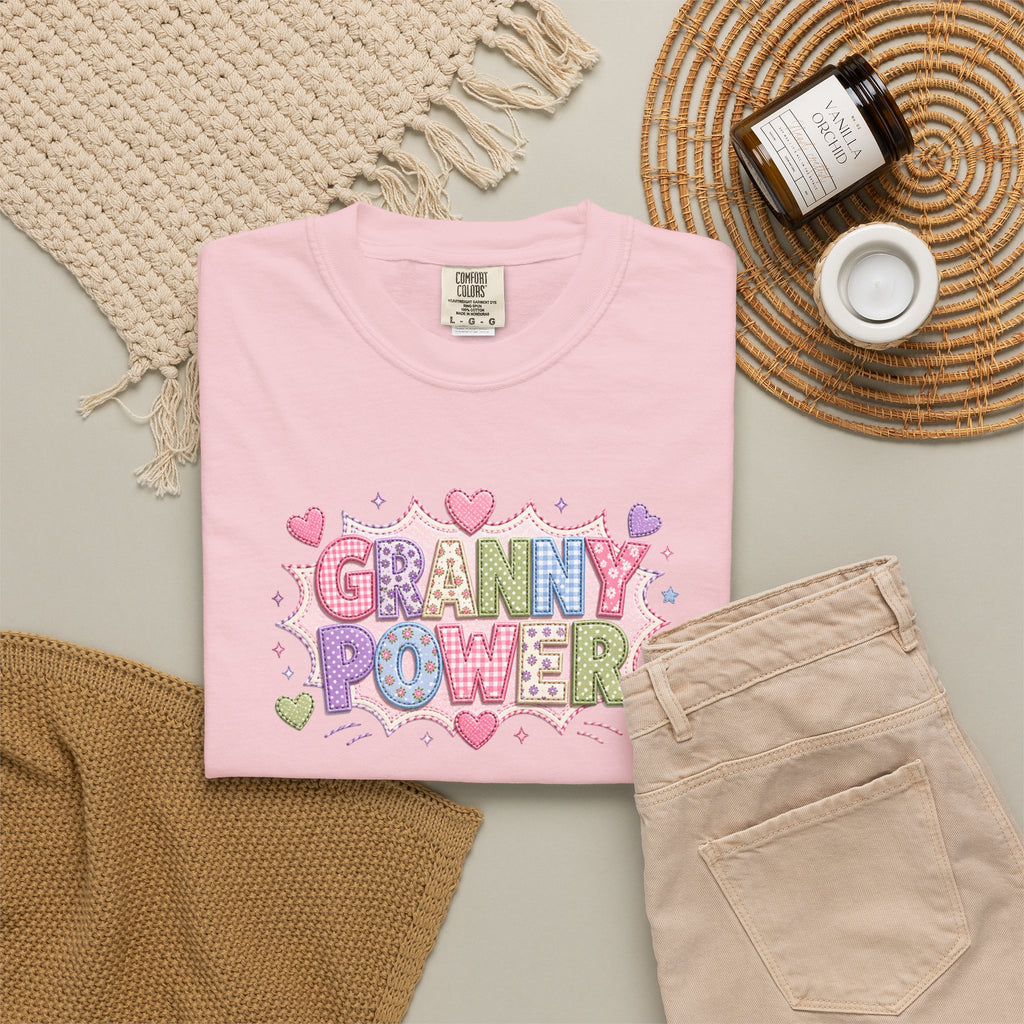 Granny Power T-Shirt — Retro Heart Graphic Tee for Grandmas