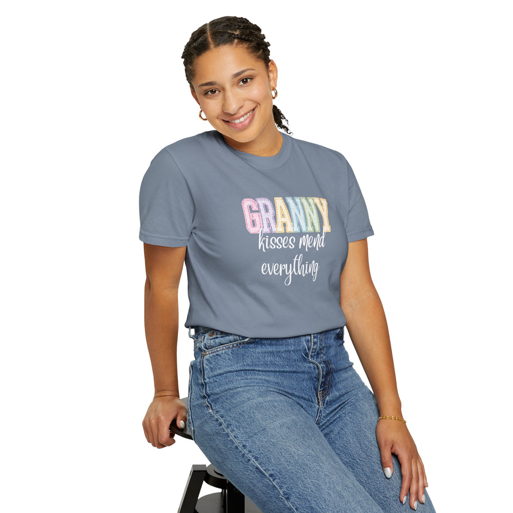 Granny Kisses Mend Everything T-Shirt — Pastel Grandma Gift