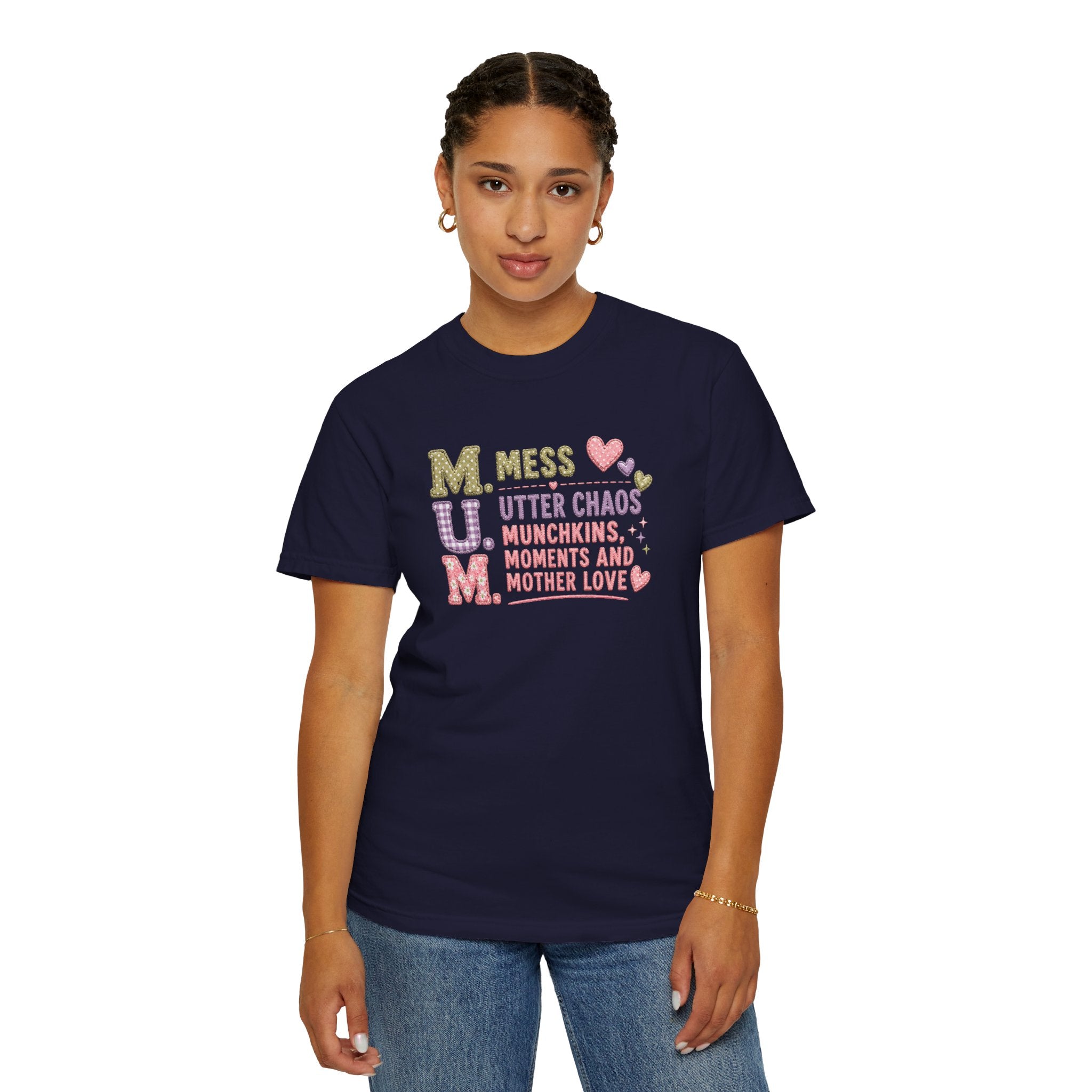 M.U.M. Mom Acronym Graphic Tee — Mess, Utter Chaos, Munchkins & Mother Love T-Shirt
