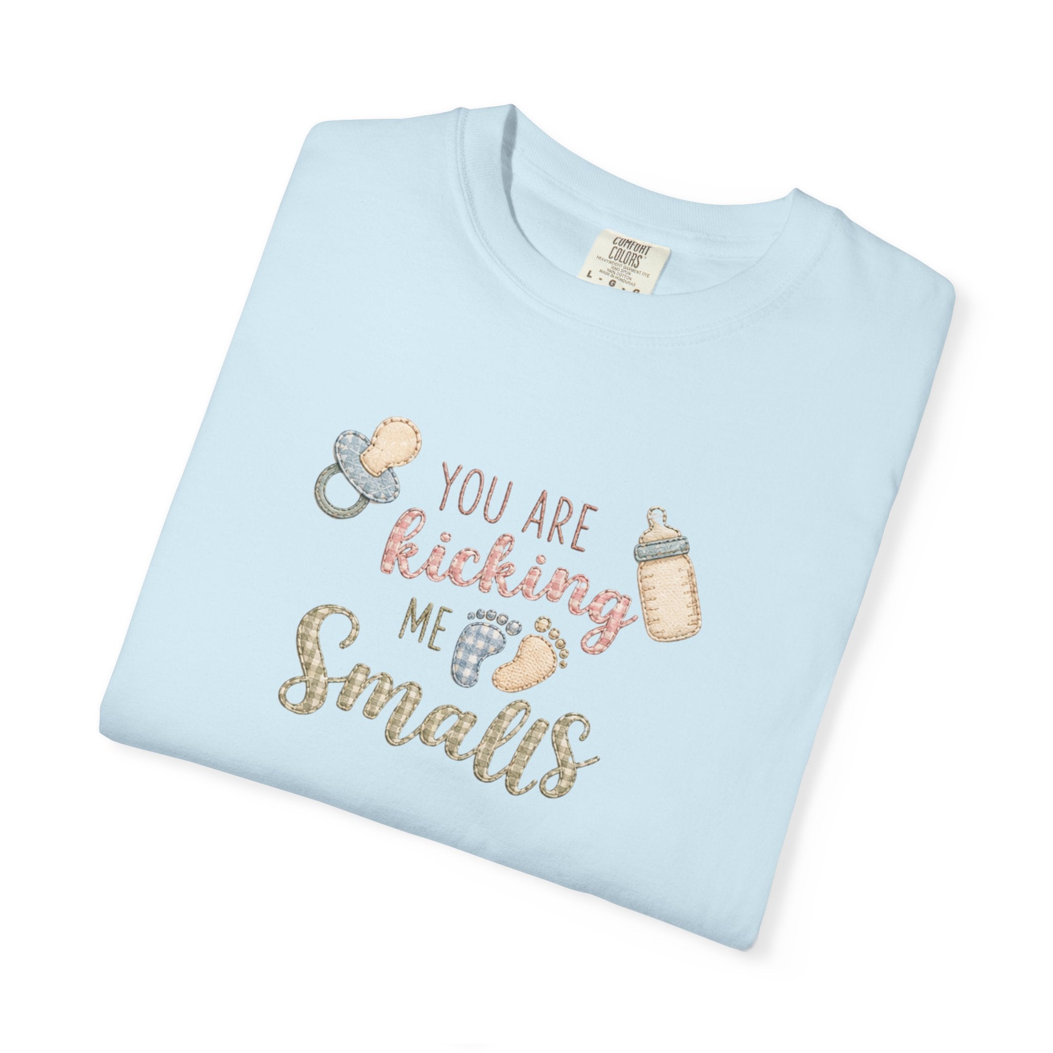 Kicking Me Smalls Baby Pregnancy Announcement T-Shirt