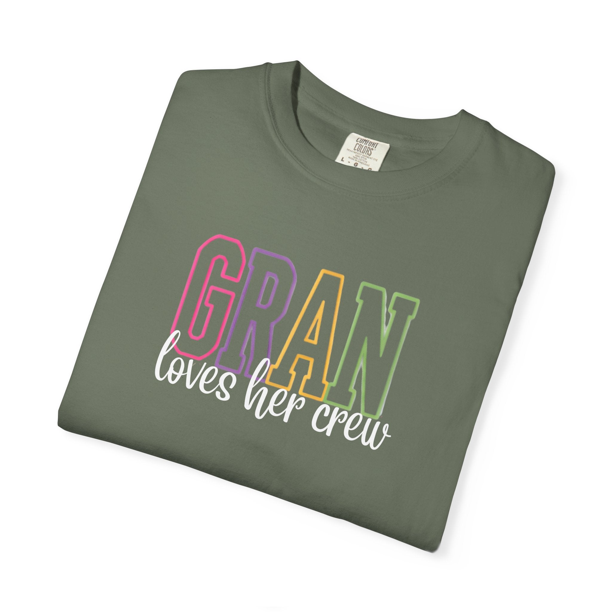 T-Shirt — "Gran Loves Her Crew" Pastel Grandma Tee