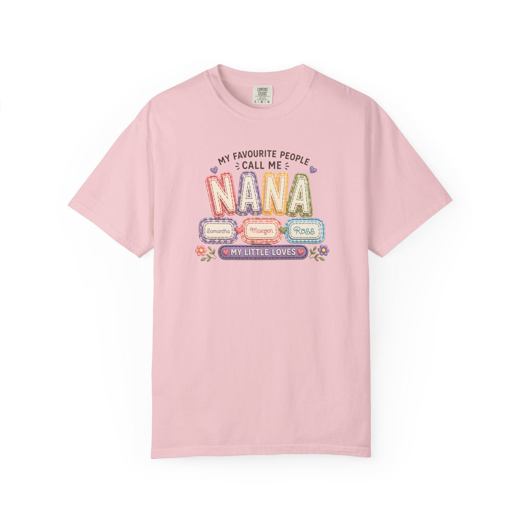 Nana T-Shirt — "My Favourite People Call Me Nana" Floral Grandma Gift Tee