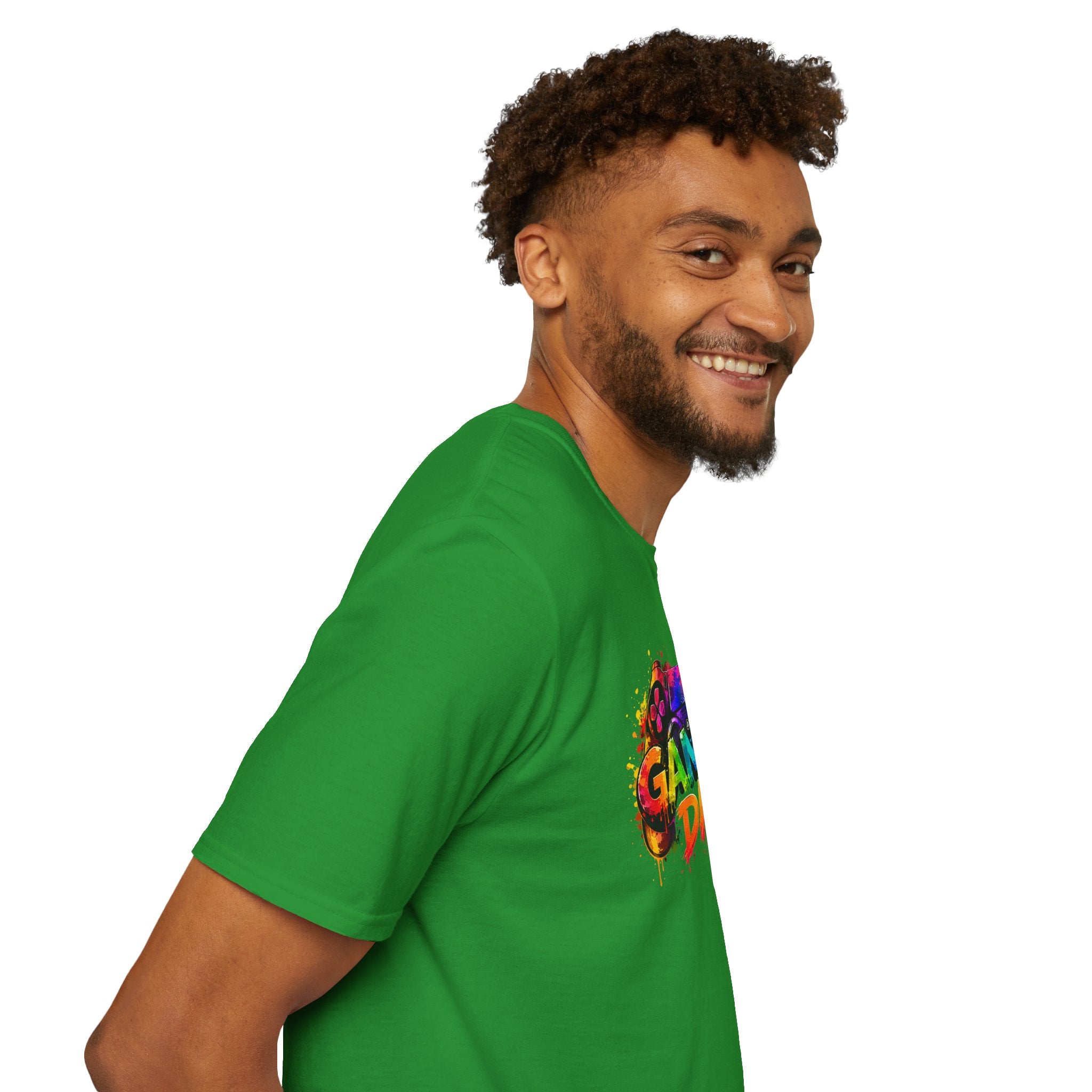 Gamer Dad Colourful Controller Design T-Shirt