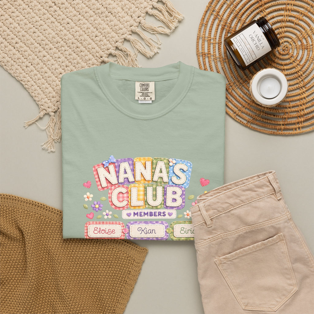 Nana's Club T-Shirt — 'Nana's Little Loves' Cute Floral Grandma Tee