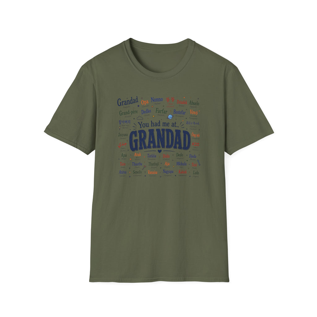 Grandad Word Cloud T-Shirt — "You had me at... GRANDAD" Father’s Day Gift