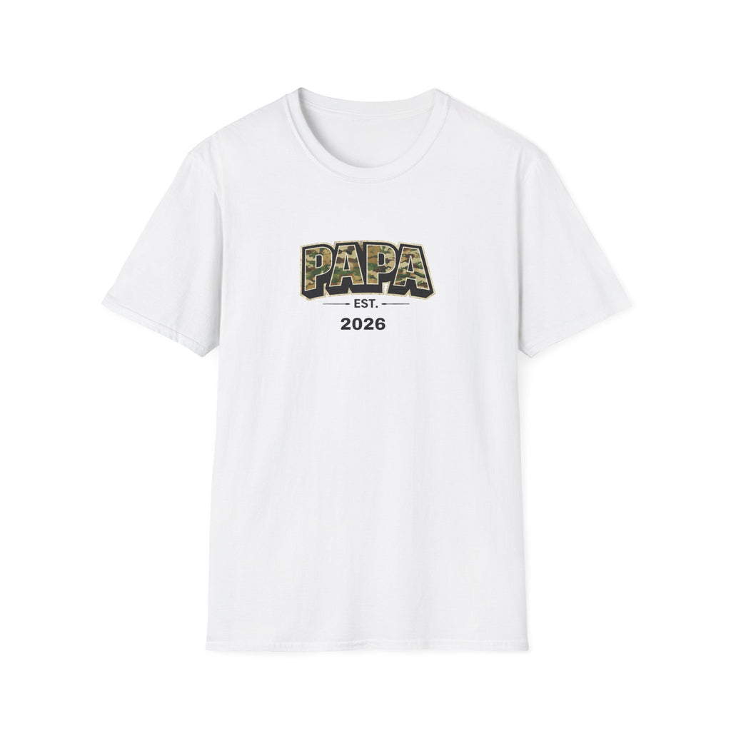 Papa Est. 2026 T-Shirt – Camo Fathers Day New Dad Gift