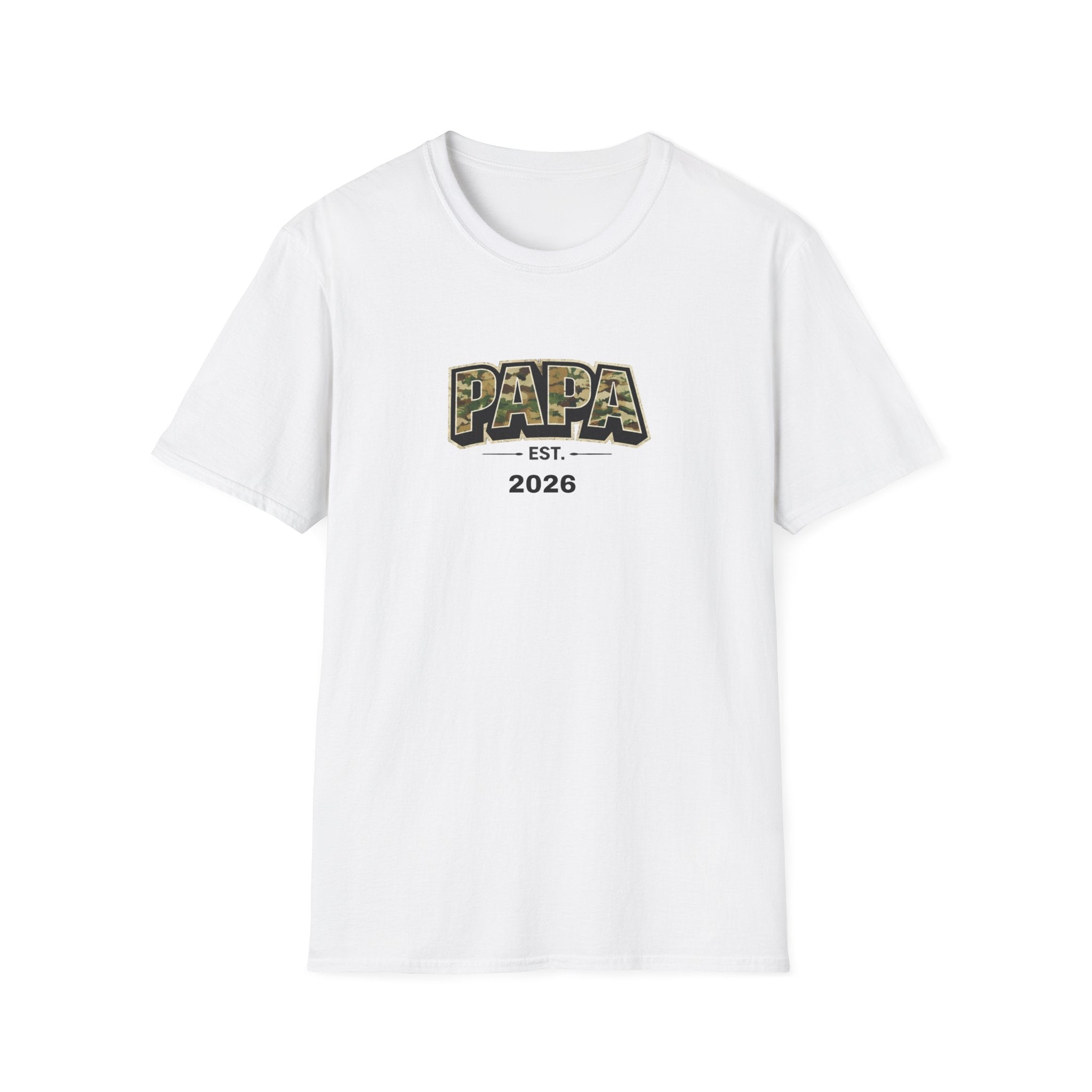 Papa Est. 2026 T-Shirt – Camo Fathers Day New Dad Gift