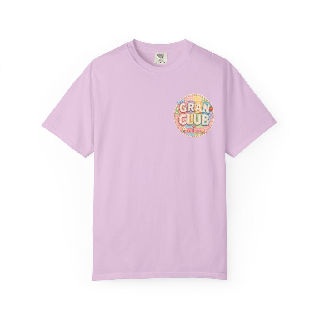 T-Shirt — "Gran Club" Retro Floral Badge Tee