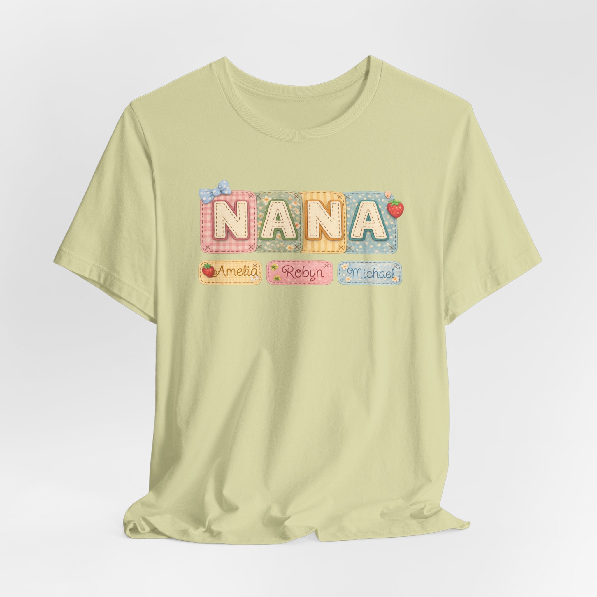 Nana Baby Blocks Tee — Personalized Grandmother Name Shirt