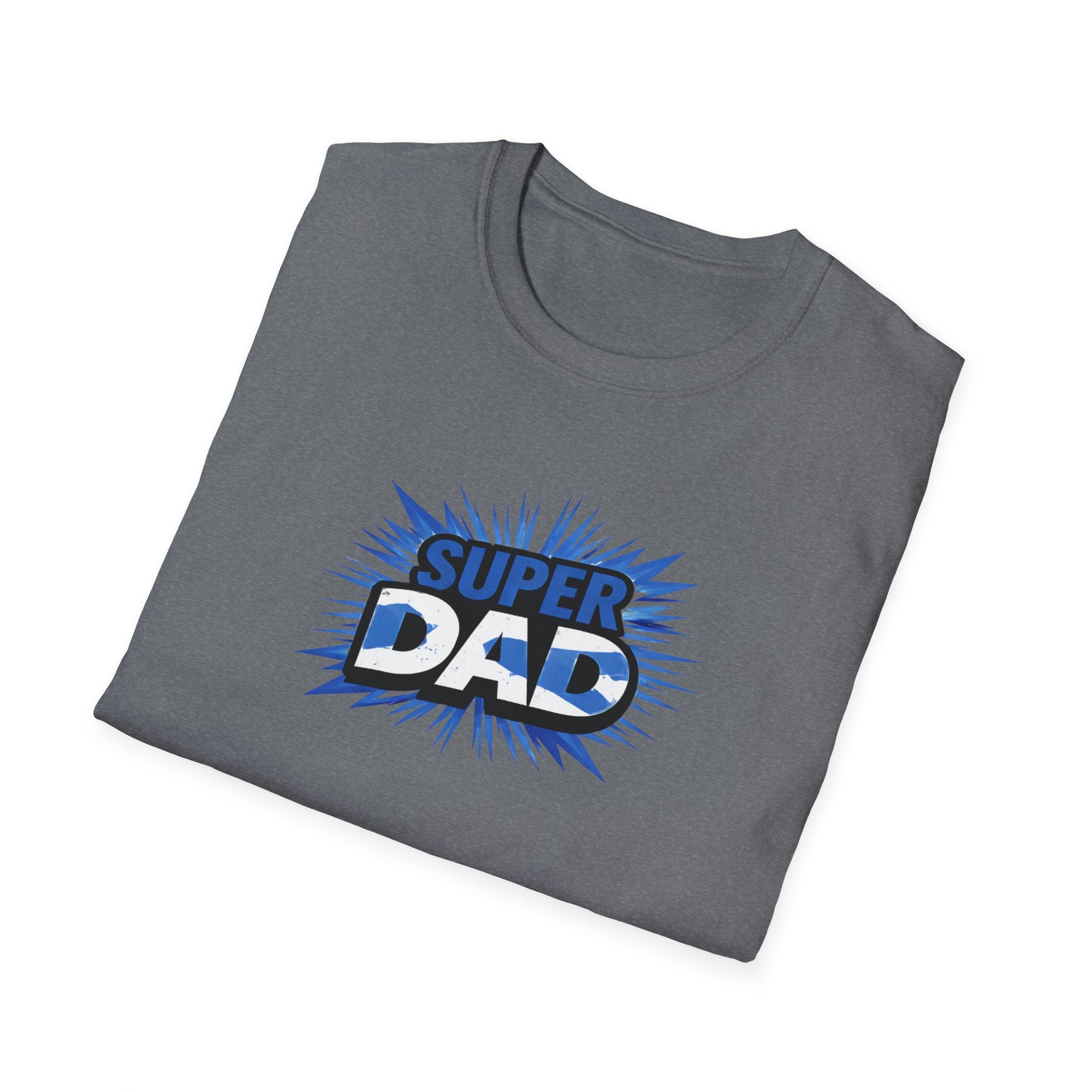 Super Dad T-Shirt — Scotland Flag themed Comic-Style Father's Day Gift