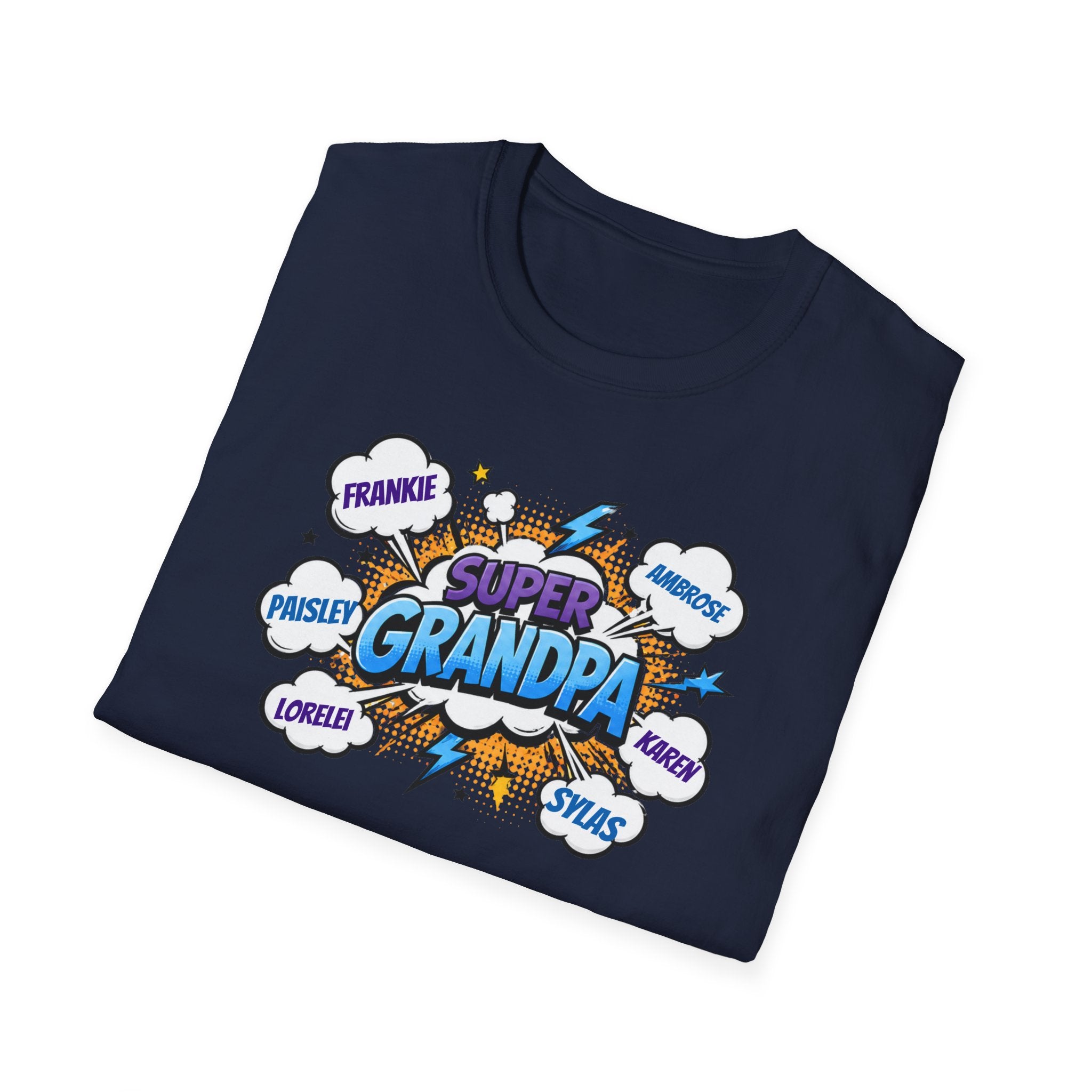 Super Grandpa Comic T-Shirt — "Super Grandpa" Funny Gift for Grandfathers