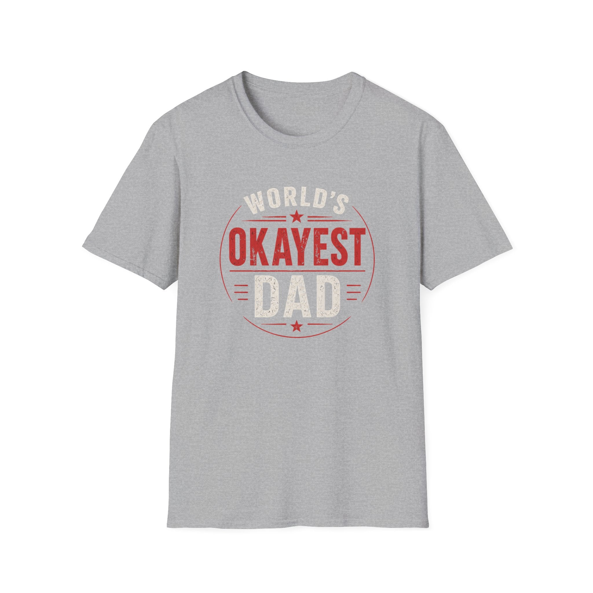 Funny "World's Okayest Dad" T-Shirt – Humorous Father's Day Gift