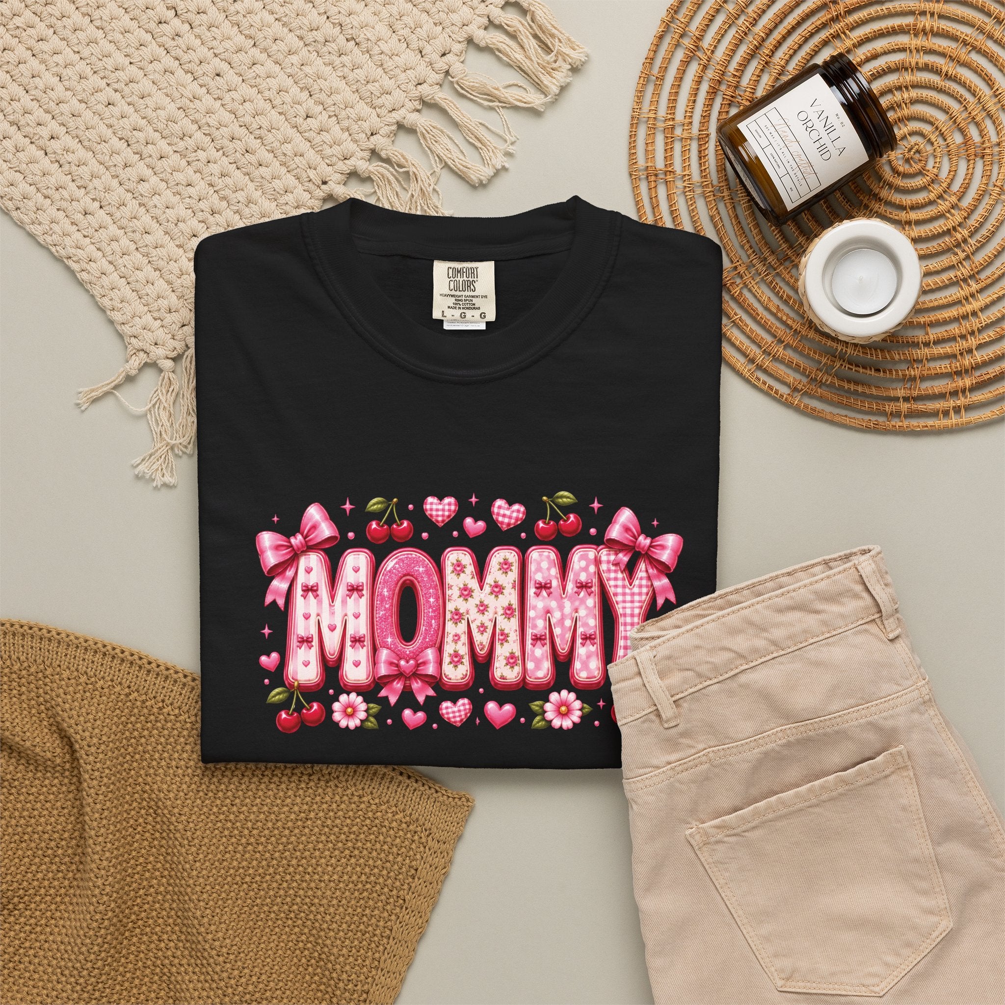 MOMMY Floral Heart T-Shirt