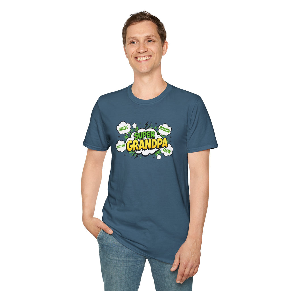 Super Grandpa T-Shirt – Comic Book Style Grandfather Gift