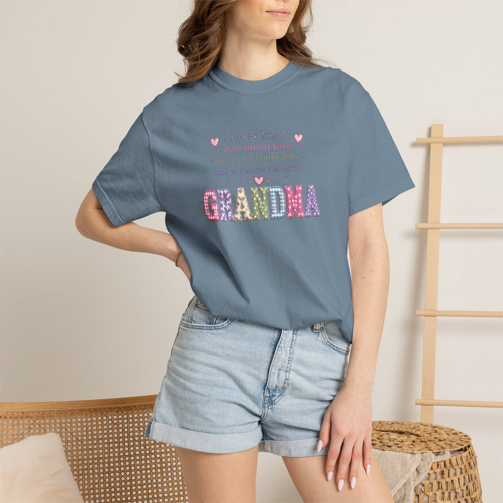 Grandma Floral Lettering T‑Shirt – "I Never Knew How Much Love" Mother's Day Gift