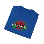 Super Grandad Welsh Flag/Wales themed T-Shirt — Retro Comic Style Father's Day Gift