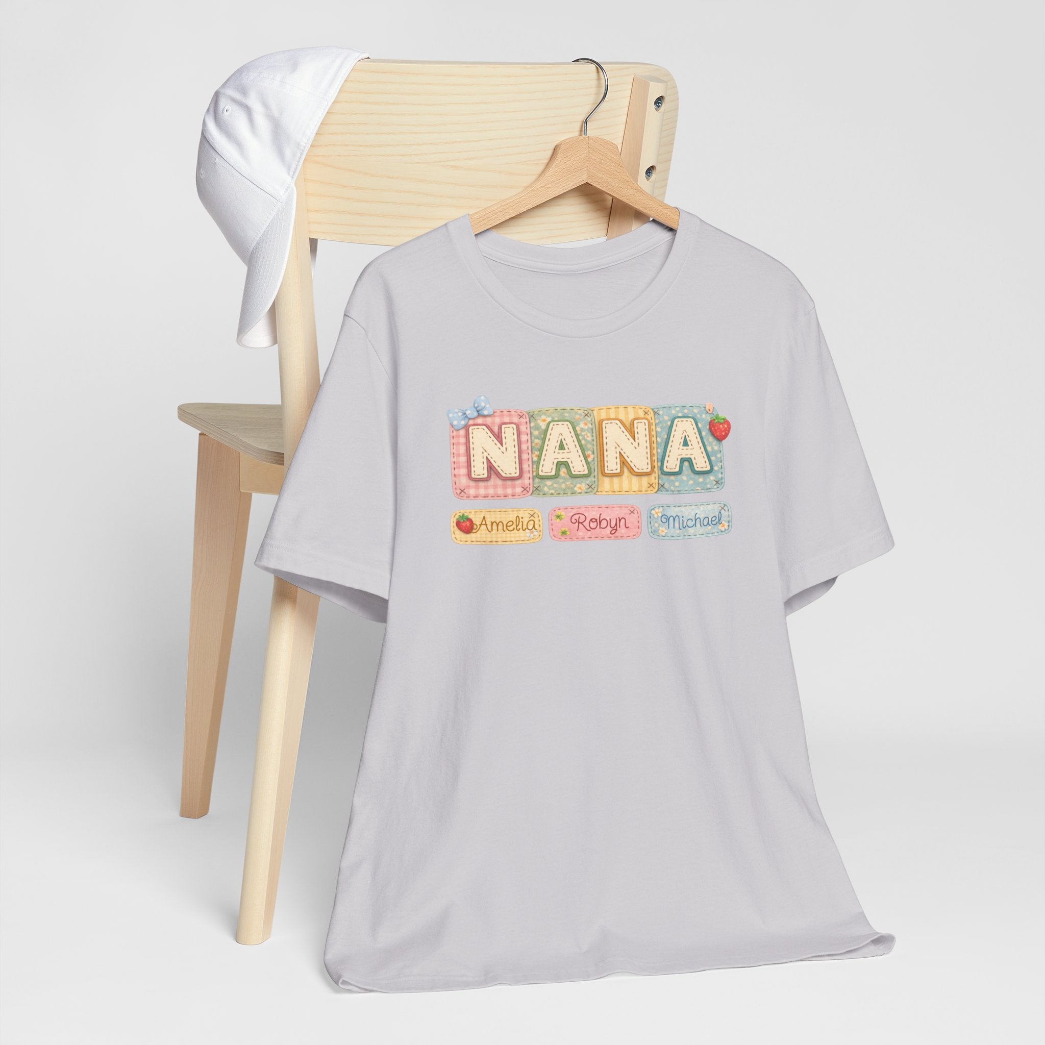 Nana Baby Blocks Tee — Personalized Grandmother Name Shirt