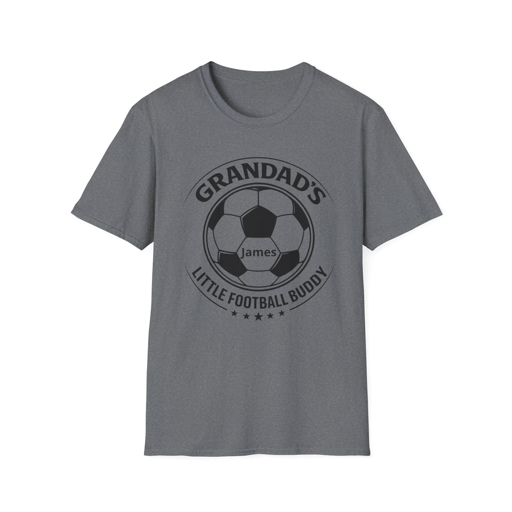Grandad's Little Football Buddy T-Shirt — Personalized Soccer Dad/Grandpa Gift