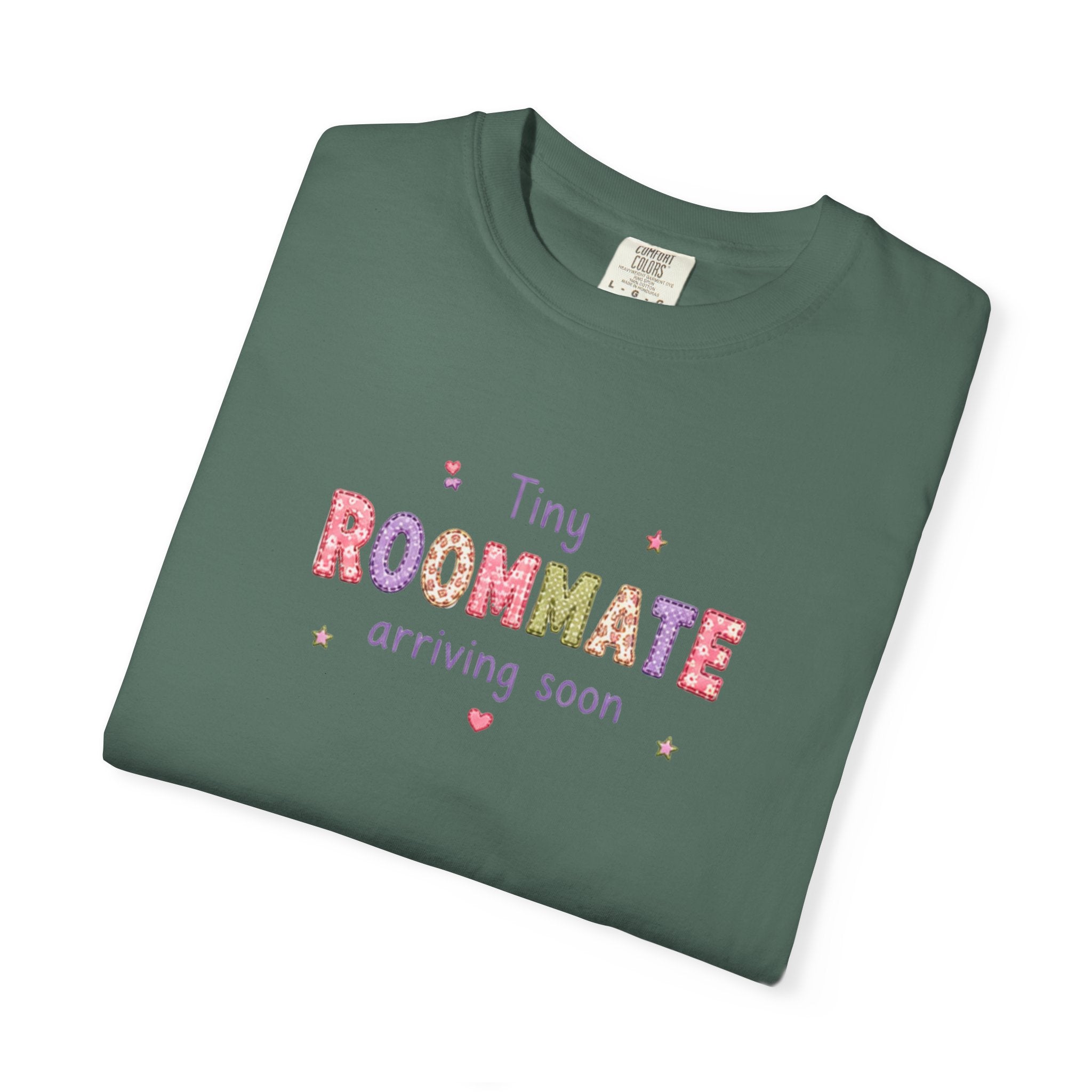Tiny Roommate Pregnancy Announcement T-Shirt