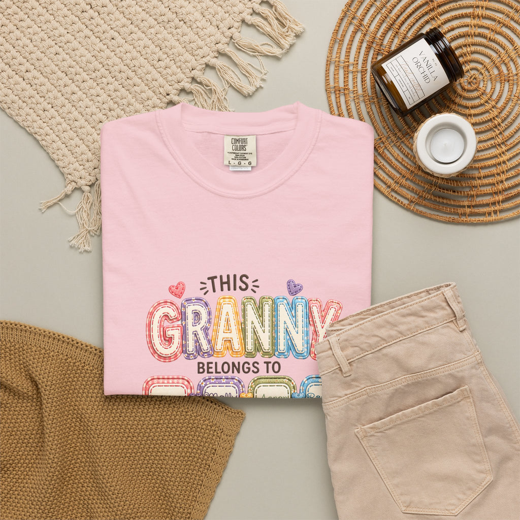Granny Belongs To Grandkids T-Shirt — Cute Floral Grandma Gift