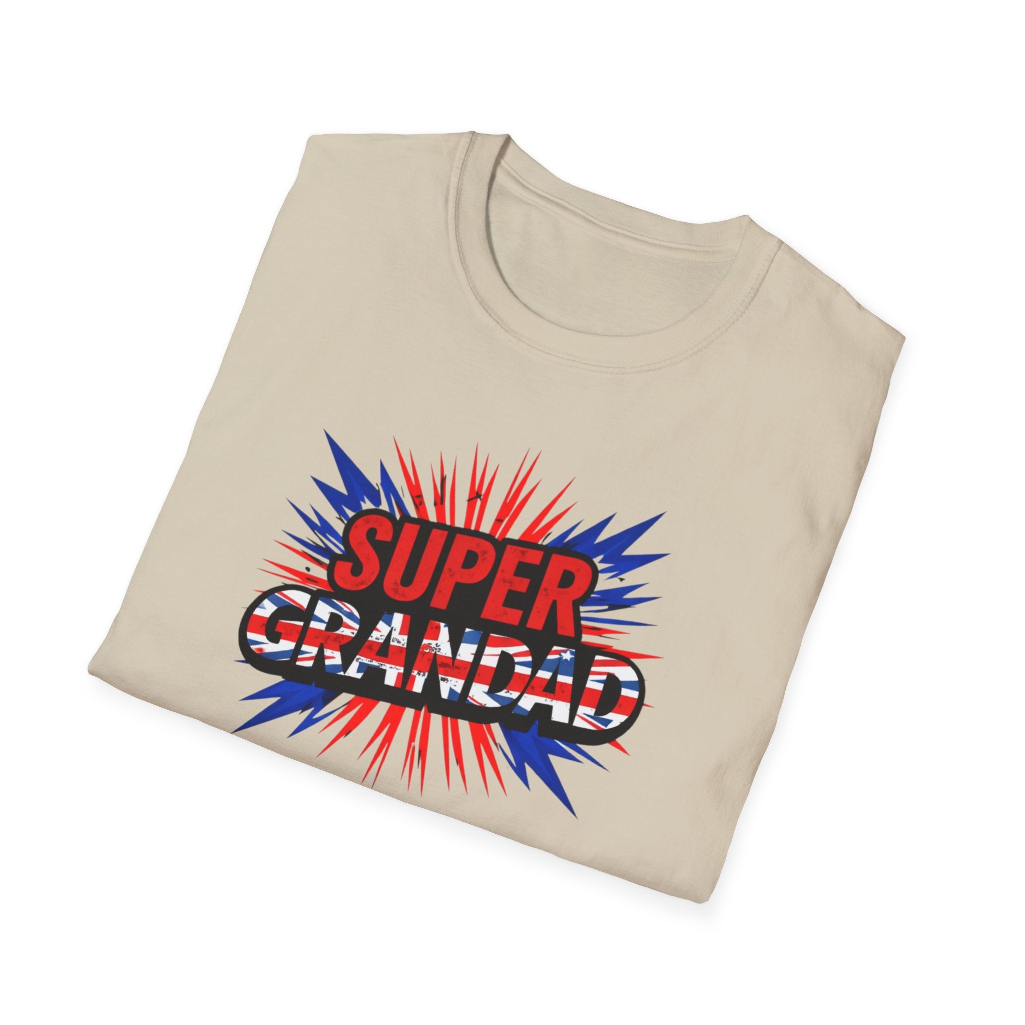 Super Grandad Union Jack/England themed Comic-Style T-Shirt
